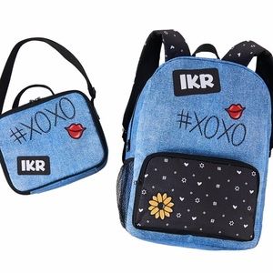 NWT BuySeasons Denim & Black Backpack & Lunch Bag